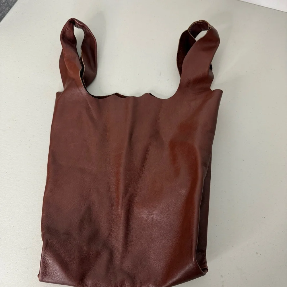 Bubo Handmade Brown Leather Tote‎ Bag
